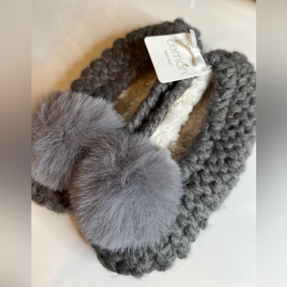 Lemon Womans Slippers handknit